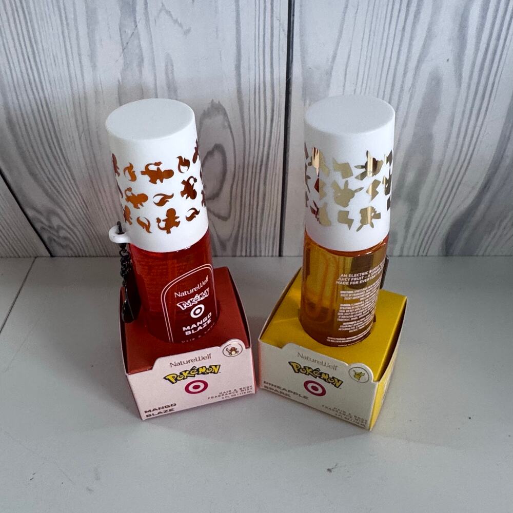 Pokemon Target Exclusive Fragrance Pickachu And Charmander Lot By NatureWell